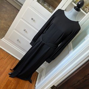 Dries van Noten black pleated tie waist Diza dress new with tags